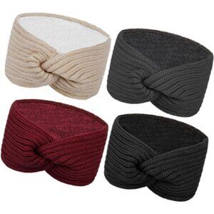 Warm Winter Headbands for Women Cable Crochet Turban Ear Warmer